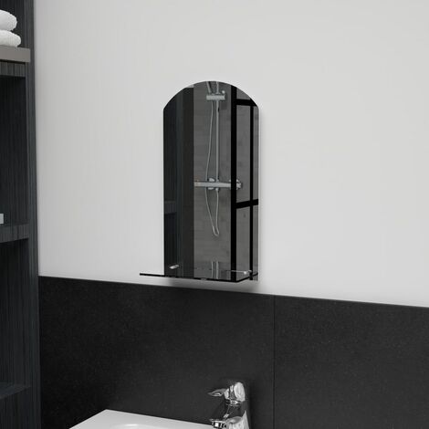 Miroir mural avec étagère  Miroir déco pour Salle de bain，Salon，Chambre 20x40 cm Verre trempé DZNZN849034