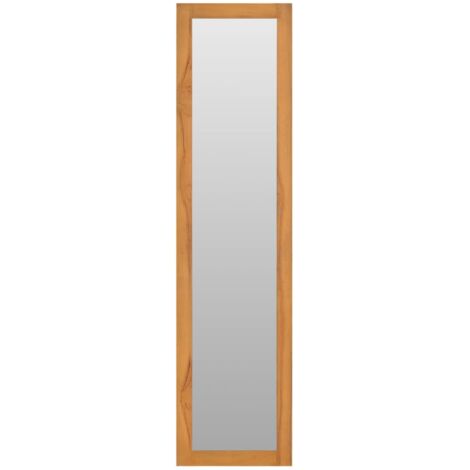 Miroir mural avec étagères Luxueux, Miroir pour salle de bain 30x30x120 cm Bois de teck massif OIB2594E