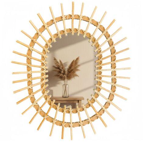 MIROIR MURAL BOHO 57CM QDJ5749
