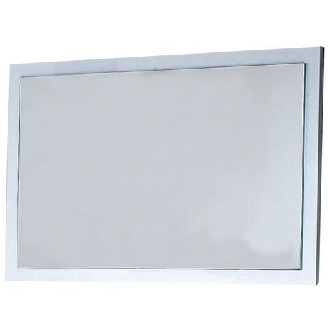Miroir mural bois blanc laqué Mona 90cm