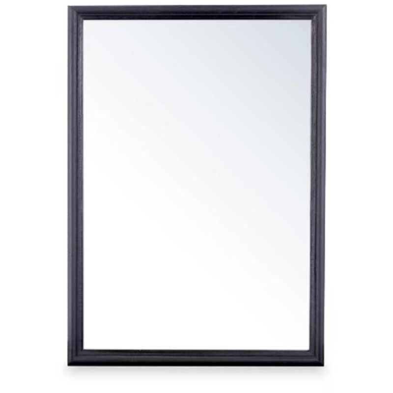 Gift Decor Mirror of Wooden Wall Black 50 x 70 x 50 cm