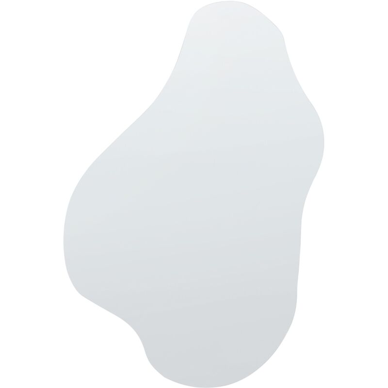 Beliani - Miroir Mural Cadre Forme Irrégulière 46 x 76 Argenté Herry