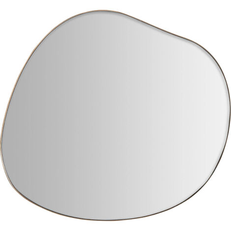 Miroir mural contemporain forme irrégulière finition dorée élégante - Doré effet métal élégant