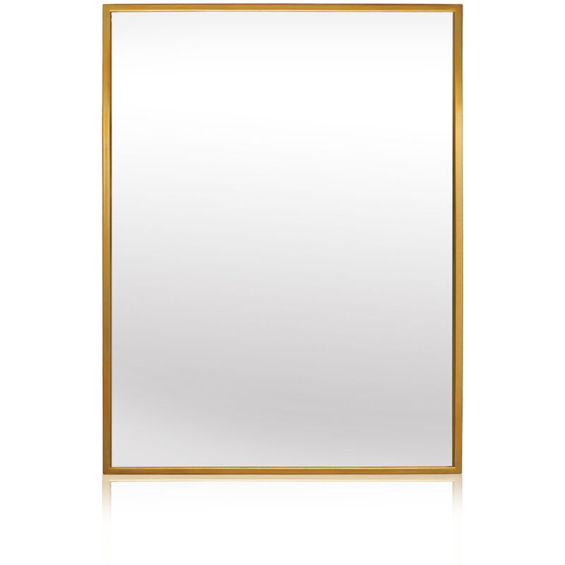 Casa Chic - Miroir mural - croxley by Blumfeldt - cadre métallique - 70 x 50 cm - doré