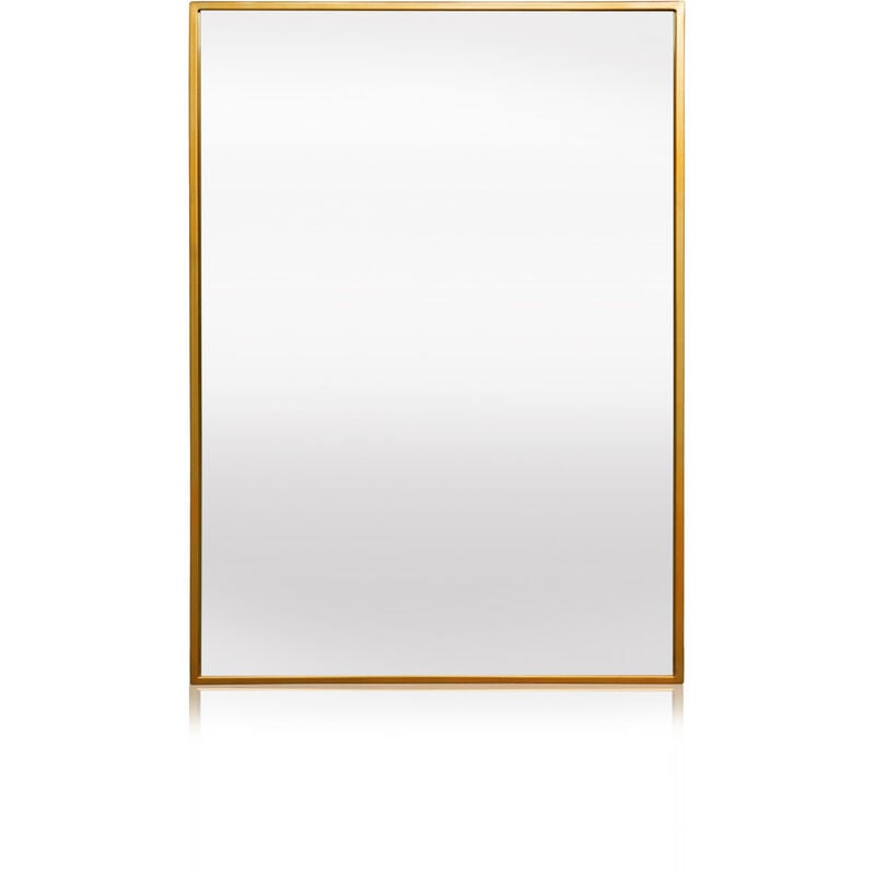 Casa Chic - Miroir mural - croxley by Blumfeldt - cadre métallique - 90 x 60 cm - doré