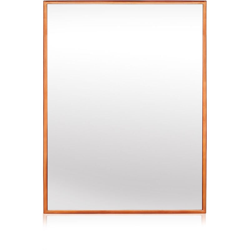 Miroir mural - croxley Casa Chic by Blumfeldt - cadre métallique - 90 x 60 cm - doré rose