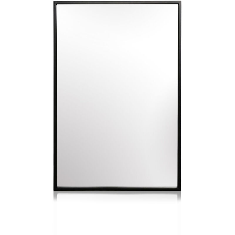Casa Chic - Miroir mural - croxley by Blumfeldt - cadre métallique - 90 x 60 cm - noir