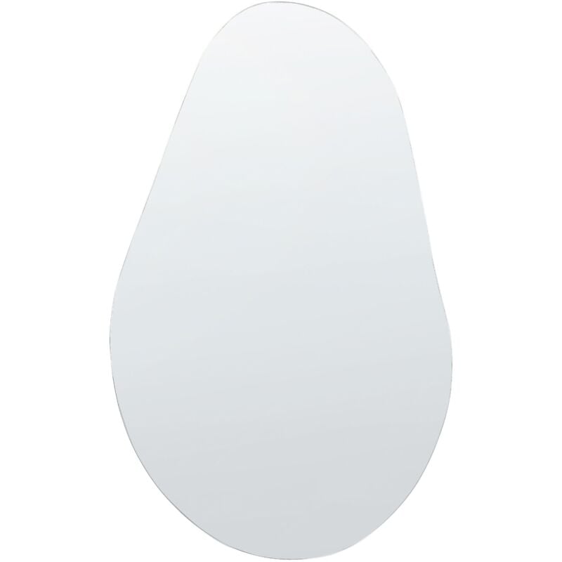 Beliani - Miroir Mural de Forme Irrégulière Suspendu 40 x 65 cm en Verre Décoratif Aubagne