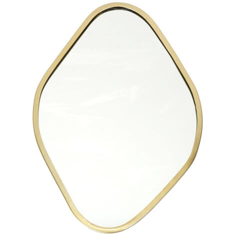 Miroir Mural Déco "Contour Losange" 34cm Or