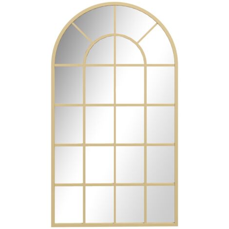 Miroir Mural Décoratif avec Cadre Doré Métal - Pour Dressing, Chambre ou Salon - Design Moderne et Élégant 110 x 62 cm