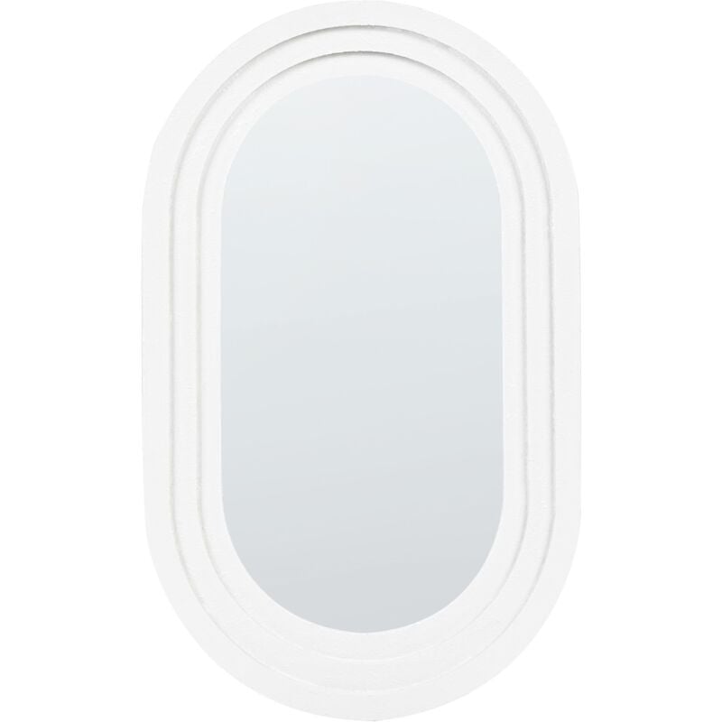 Beliani - Miroir Mural Décoratif Moderne 43 x 69 cm Métal Blanc Massilly
