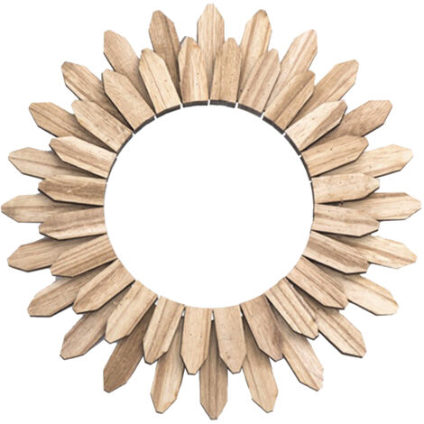 Miroir mural décoratif (XH23-488) solide bois massif artisan, création unique pour homestays et décoration bar, élément design pour entrées