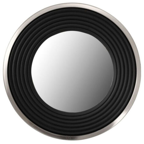 Miroir Mural Design "Eleganca" 51cm Argent & Noir