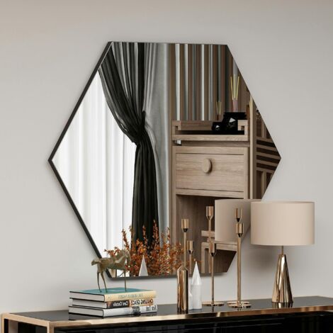 Miroir mural design graphique - forme hexagonale CODY