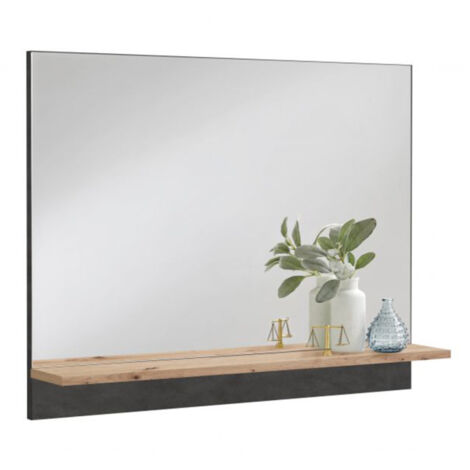 Miroir Mural Design "Malea" 80cm Chêne