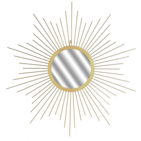 Miroir Mural Design "Soleil" 66cm Or