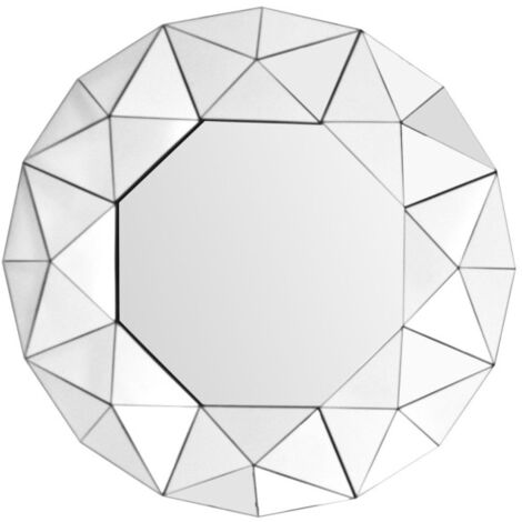 Miroir Mural Design "Vulcanus" 70cm Argent