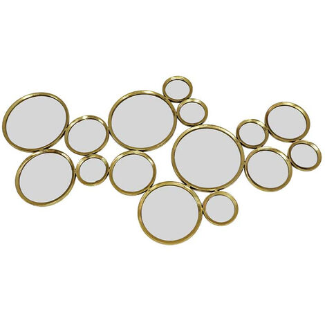 Miroir mural doré aluminium 126x2x70cm