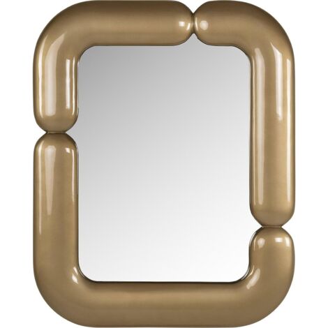 miroir mural doré design contemporain pour une déco élégante - doré effet laiton contemporain