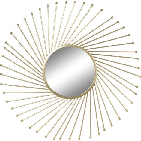Miroir mural doré design pour une déco chic - Doré sophistiqué et chaleureux