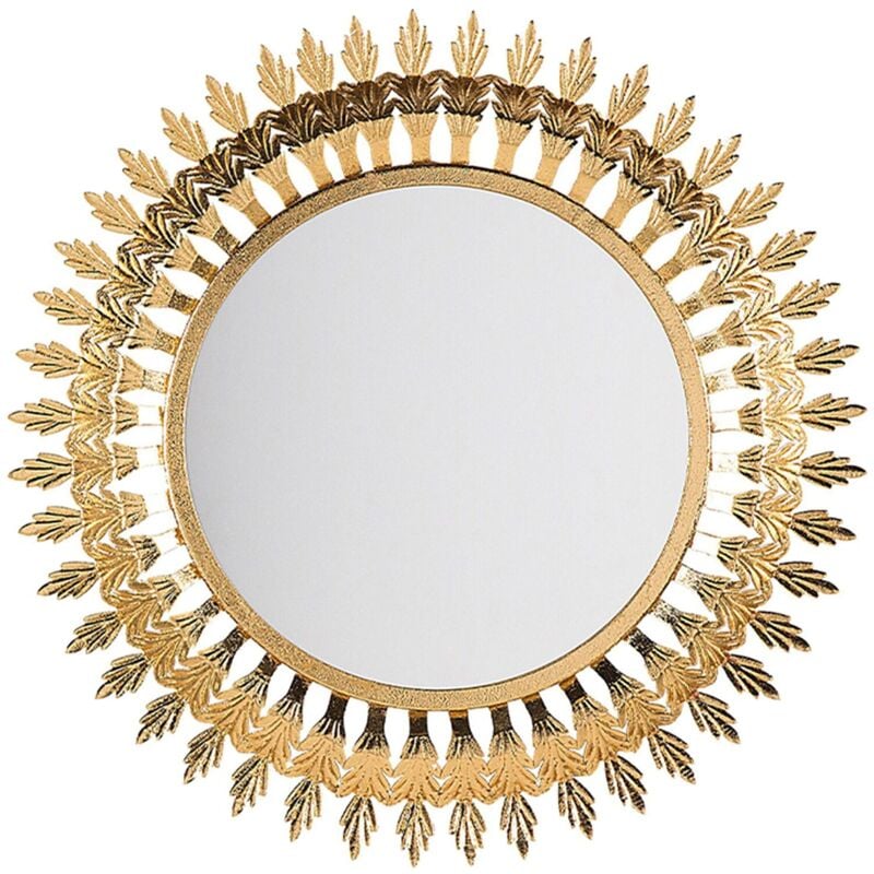 Miroir mural doré rétro et élégant