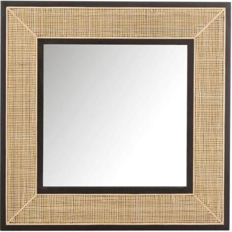 Miroir mural Dover en Verre - Ebène, naturel