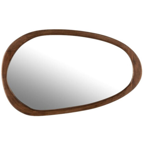 Miroir Mural en Bois "Irrégulier" 83cm Marron