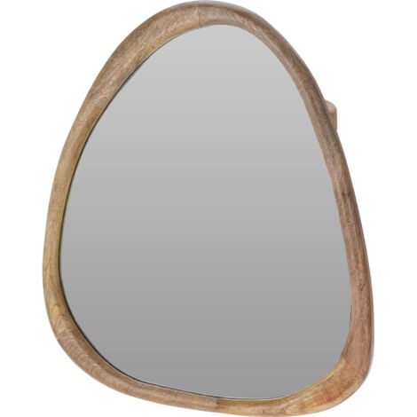 HOME STYLING Miroir mural en cadre en bois de mangue goutte, 53 x 2,5 x 60 cm