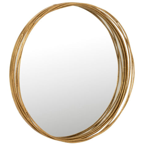 Miroir Mural en Métal Design "Aurora" 60cm Or