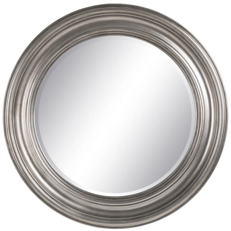 Bigbuy - Miroir mural en paulownia argent patiné