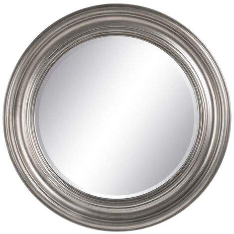 Miroir mural en paulownia argent patiné