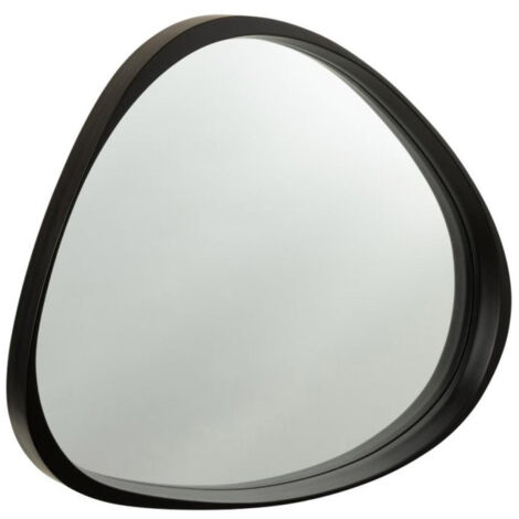Miroir Mural en Verre Design "Giles" 77cm Noir