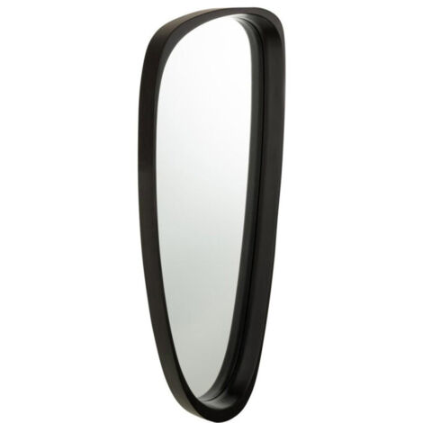 Miroir Mural en Verre Design "Giles" 89cm Noir