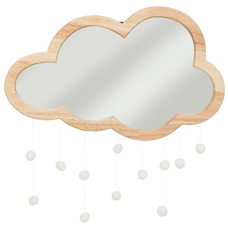 Miroir Mural Enfant Nuage 40cm Naturel