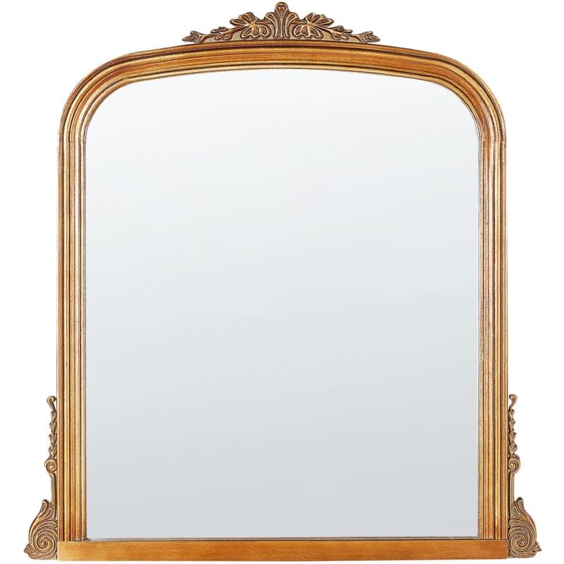 Beliani - Miroir Mural Glamour Vintage Métal 75 x 78 cm Doré Sussey