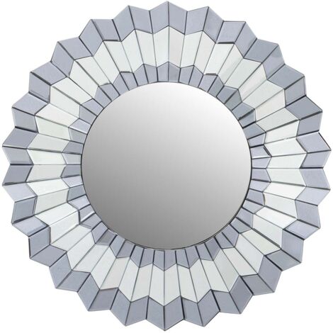 Miroir mural Hela gris 80x5x80 cm