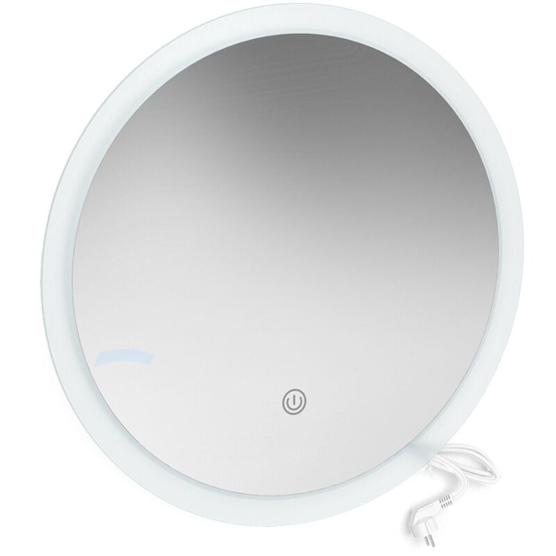 Miroir mural, Blanc, 50 x 50 cm Rond Vicco