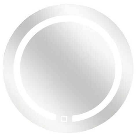 Miroir mural LED rond 45cm avec interrupteur tactile - SILUMEN