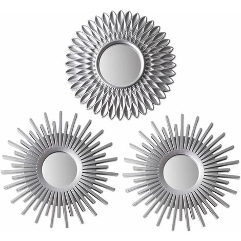 Lot de 3 miroirs muraux en acier dorés Dima Round - Umbra