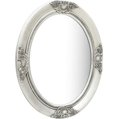 Miroir mural Luxueux, Miroir chambre, 50x60 cm Argenté OIB5329E