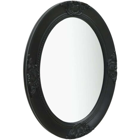 Miroir mural Luxueux, Miroir chambre, 50x70 cm Noir OIB7912E