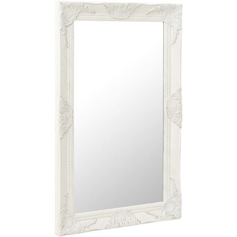 Miroir mural Luxueux, Miroir chambre, 50x80 cm Blanc OIB2828E
