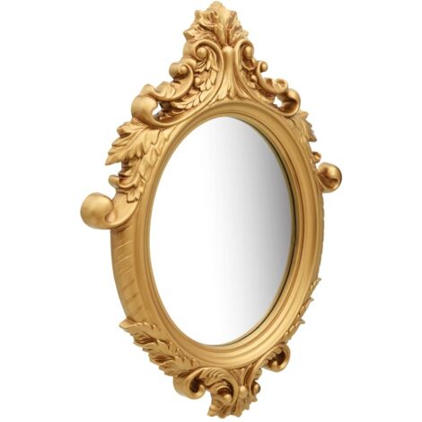 Miroir mural Luxueux, Miroir chambre, style château 56x76 cm Doré OIB1167E