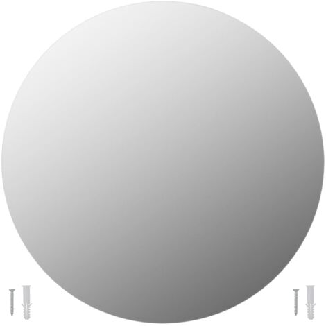 Miroir mural Luxueux, Miroir pour salle de bain, 70 cm Rond Verre OIB5354E