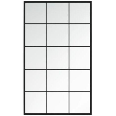 Miroir mural Luxueux, Miroir pour salle de bain, Noir 100x60 cm Métal OIB5041E
