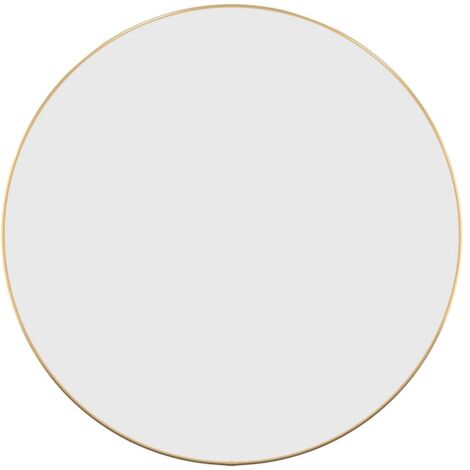 Miroir mural - Miroir de maquillage mural pour Salon,Chambre,Design Moderne Doré Ø 60 cm Rond -73737