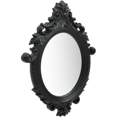 Miroir mural - Miroir de maquillage mural pour Salon,Chambre,Design Moderne style château 56x76 cm Noir -15141