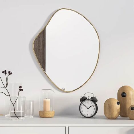 Miroir mural Miroir déco  Miroir Salon Doré 50x40 cm 14264