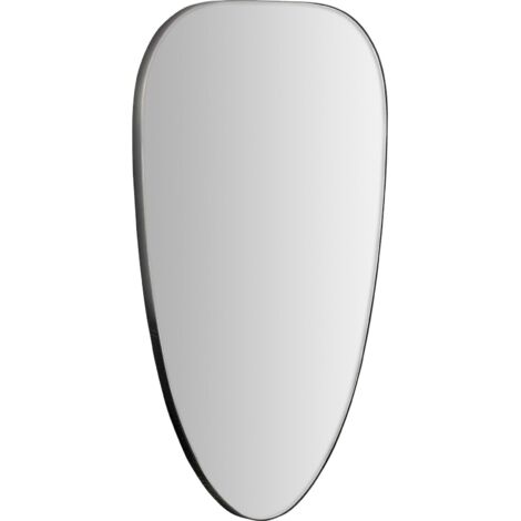Miroir mural moderne en fer finition marbrée noir élégant - Noir marbré élégant