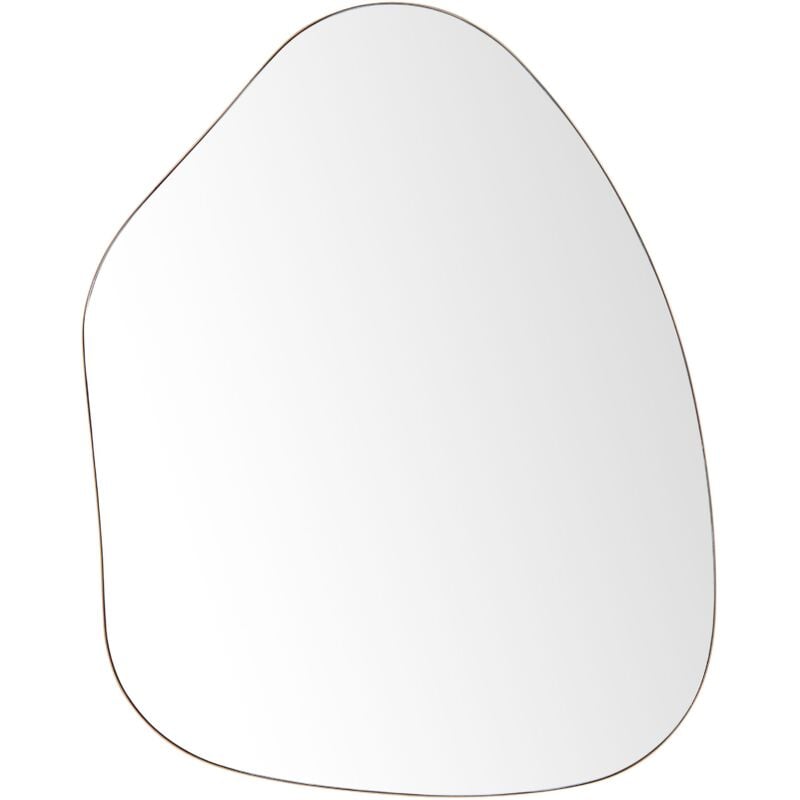Beliani - Miroir Mural Moderne et Minimaliste en Métal Doré 70 x 92 cm Forme Irrégulière Cadre en Fer Puteaux